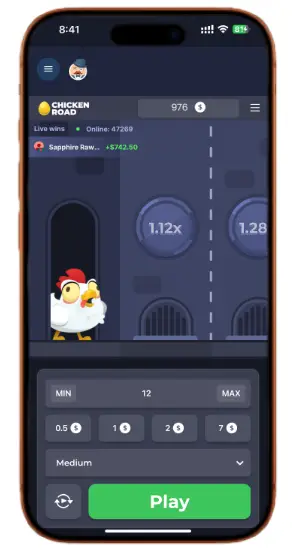 Chicken Road Game Round Start